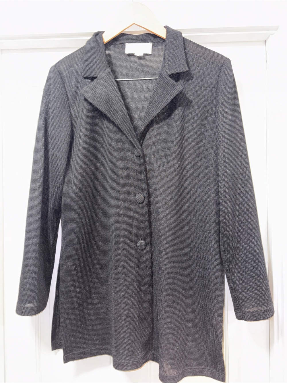 Marta Da Legare Black Button-Front Blazer